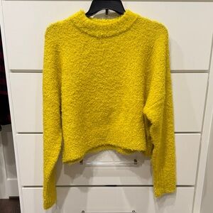 We The Free Vibrant Yellow Cowl Neck Sweater